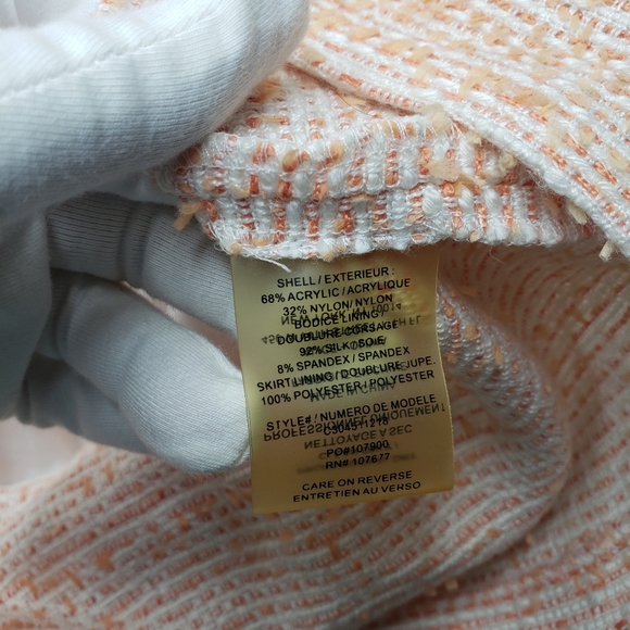 SOLD Alice + Olivia Tweed Pattern Mini Dress - Picture 9 of 14